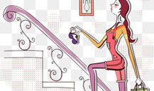 台阶的漫画,攀登人生高峰的励志漫画